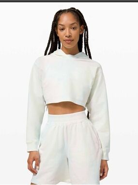 lululemon athletica LA All Yours Cropped Hoodie In Cotton Candy Wash Size 4